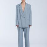 Distress Raw Edge Linen Blazer