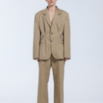 Darted khakhi blazer - Beige
