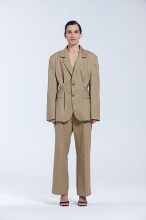 Darted khakhi blazer - Beige