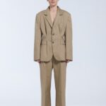 Darted khakhi blazer - Beige